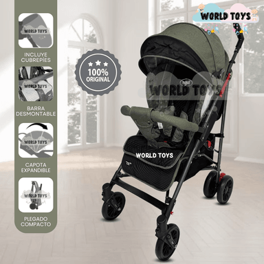 COCHE BASTÓN DE LUJO «RAYO PLUS» MANGO GIRATORIO GREEN