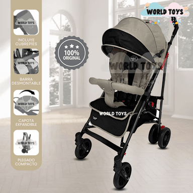 COCHE BASTÓN DE LUJO «RAYO PLUS» MANGO GIRATORIO BEIGE