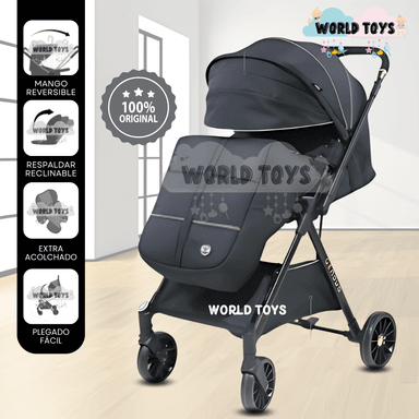 COCHE MALETA DE LUJO «GENOVIA» MANGO REVERSIBLE BLACK