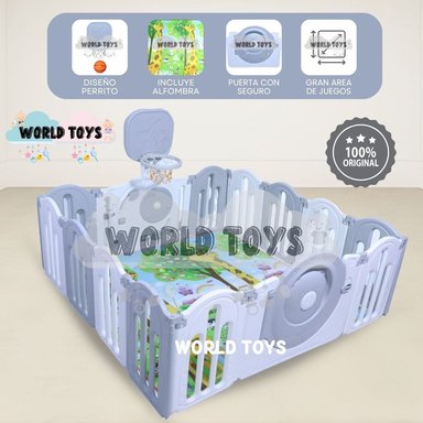 CORRAL INTERACTIVO CON ALFOMBRA PLEGABLE «DAYCAMP» GRAY