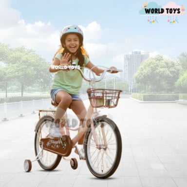 BICICLETA PARA NIÑA ARO 20 «NEW LADY» CON CANASTA BEIGE - 4