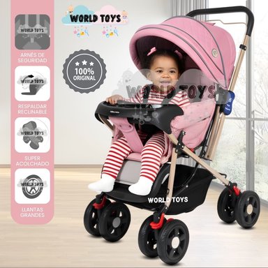 COCHE CUNA BABY HAPPY «VINTAGE NEW» ROSA