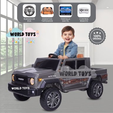 CARRO A BATERÍA PARA NIÑOS «TUNDRA » LUCES LED GRAY - 1