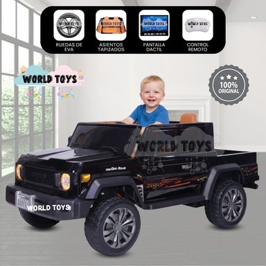 CARRO A BATERÍA PARA NIÑOS «TUNDRA » LUCES LED BLACK - 1