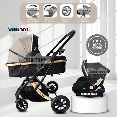 COCHE MOISÉS TRAVEL SYSTEM «INOVA PRO» DE LUJO GRAY