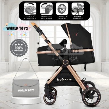 COCHE MOISÉS TRAVEL SYSTEM «BUMI» DE LUJO BLACK