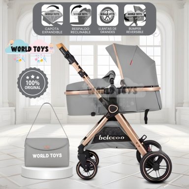 COCHE MOISÉS TRAVEL SYSTEM «BUMI» DE LUJO GRAY