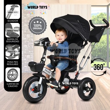 TRICICLO GUIADOR GIRATORIO «PRIME XL» PARA NIÑOS BLACK - 1