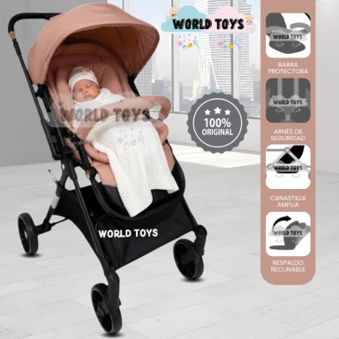 COCHE MALETA DE LUJO «CRONOS» MANGO REVERSIBLE MELÓN