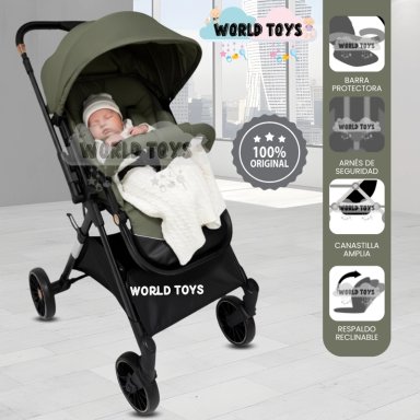 COCHE MALETA DE LUJO «CRONOS» MANGO REVERSIBLE GREEN