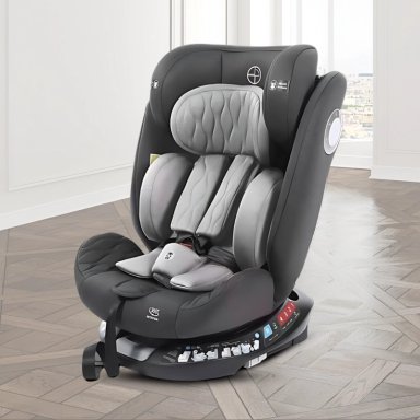 SILLA DE AUTO GIRATORIA 360° «ESSIA» DE LUJO GRAY - 2