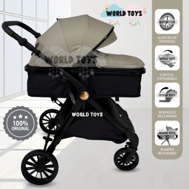 COCHE MOISÉS TRAVEL SYSTEM «LINDSAY» DE LUJO BEIGE