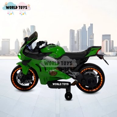 MOTO A BATERÍA PARA NIÑOS «PANIGALE» DE LUJO GREEN - 2