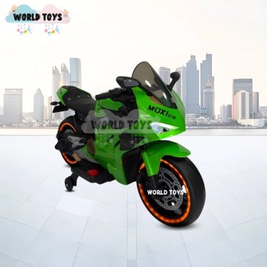 MOTO A BATERÍA PARA NIÑOS «PANIGALE» DE LUJO GREEN - 3