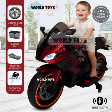 MOTO A BATERÍA PARA NIÑOS «SAIKO» LICENSSED RED - 1
