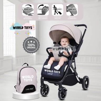 COCHE DE PASEO MALETA «LIVANO PRIME» DE LUJO BEIGE