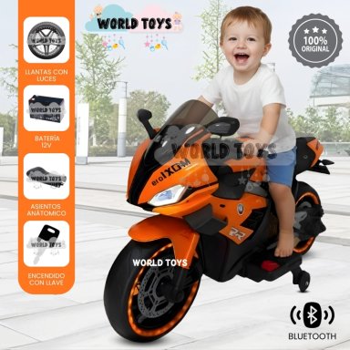 MOTO A BATERÍA PARA NIÑOS «SAIKO» LICENSSED ORANGE - 1