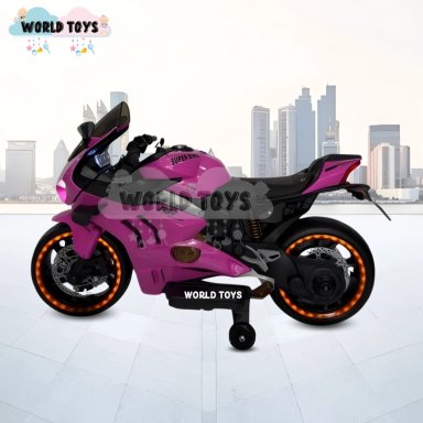 MOTO A BATERÍA PARA NIÑOS «PANIGALE» DE LUJO PINK - 2