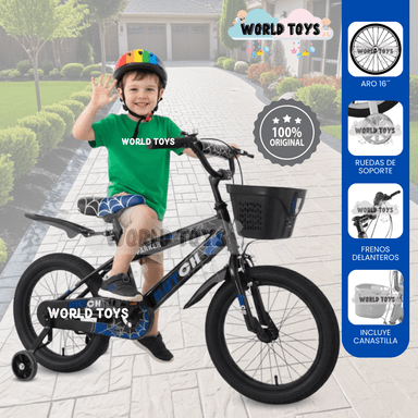 BICICLETA PARA NIÑO ARO 16 «SPYDER PARK» EDICIÓN LIMITADA BLACK - 1