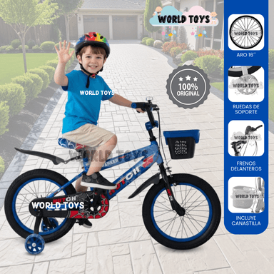 BICICLETA PARA NIÑO ARO 16 «SPYDER PARK» EDICIÓN LIMITADA BLUE