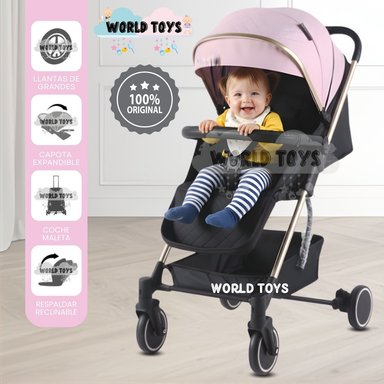 COCHE MECEDORA MALETA DE LUJO «ROCKING PRIME» ROSA