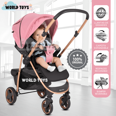 COCHE CUNA DEPORTIVO «SMART PLUS» MANGO REVERSIBLE PINK