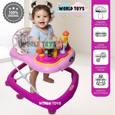ANDADOR CON TABLERO MUSICAL «HONGUITO II» PINK