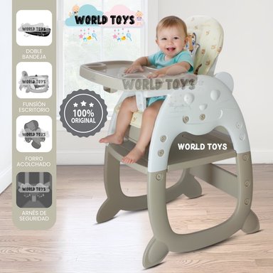 SILLA DE COMER ESCRITORIO 3 EN 1 «GATO NEW» BEIGE