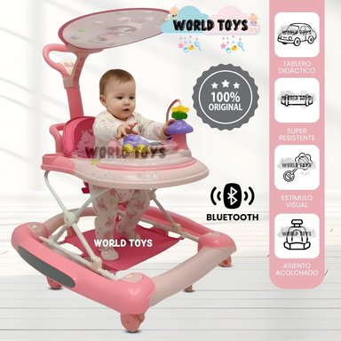 ANDADOR CON TABLERO MUSICAL «FIRST WALK II» PINK