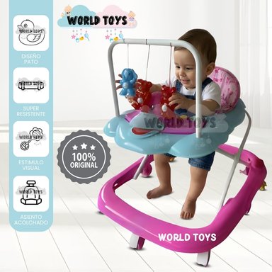 ANDADOR CON TABLERO MUSICAL «UGLY DUCKY» PINK Y BLUE