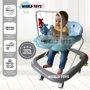 ANDADOR CON TABLERO MUSICAL «UGLY DUCKY» SKY BLUE Y GREY