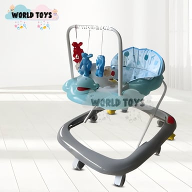 ANDADOR CON TABLERO MUSICAL «UGLY DUCKY» SKY BLUE Y GREY - 2