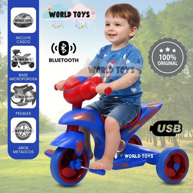 TRIMOTO A PEDAL PARA NIÑOS «SERVANN II» CON BLUETOOTH BLUE - 1