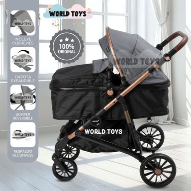 COCHE MOISÉS TRAVEL SYSTEM «INFINITIVE GOLD II» DE LUJO GRAY - 1