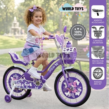 BICICLETA CAMPERA PARA NIÑA ARO 20 «ALANIS» CON CANASTA - 1