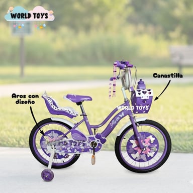 BICICLETA CAMPERA PARA NIÑA ARO 20 «ALANIS» CON CANASTA - 4