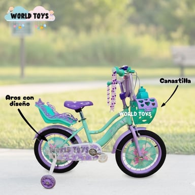 BICICLETA CAMPERA PARA NIÑA ARO 16 «ALANIS II» CON CANASTA - 5