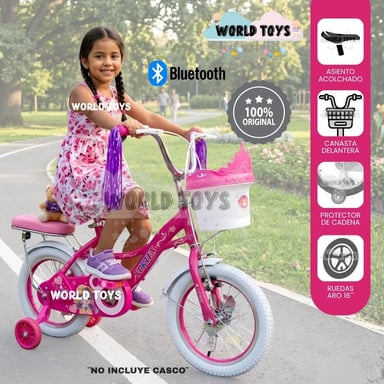 BICICLETA CAMPERA PARA NIÑA ARO 16 «NERY II» CON CANASTA - 1