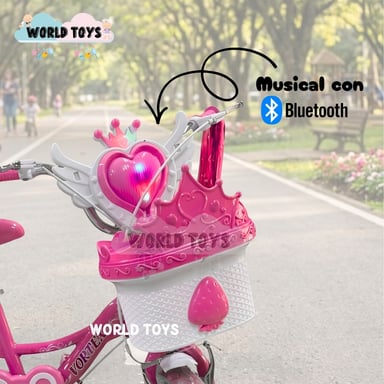 BICICLETA CAMPERA PARA NIÑA ARO 16 «NERY II» CON CANASTA - 3