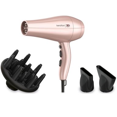 SECADORA GAMA DIVA 3D 2000W KERATION 220V GOLDEN PINK
