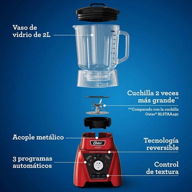 LICUADORA OSTER XPERT CONTROL DE TEXTURA BLST3B-RPG ROJO - 6