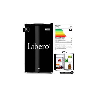 FRIGOBAR LIBERO LFB-101N 92 LTS UNA PUERTA -NEGRO