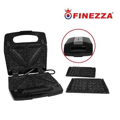 SANDWICHERA Y WAFLERA FINEZZA FZ-820WS CON PLACAS INTERCAMBIABLES