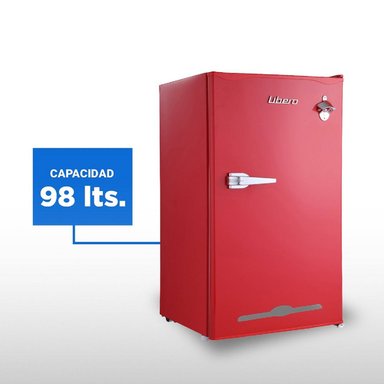 FRIGOBAR RETRO LINE 98 LTS LIBERO LFB-90R ROJO