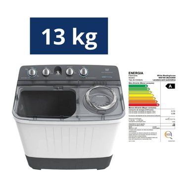 LAVADORA WESTINGHOUSE 13 KG SUPERIOR DOBLE TINA SEMIAUTOMÁTICA WWTM13M2XSWW