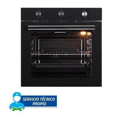 HORNO EMPOTRABLE A GAS INDURAMA HEI-75NGP 75 LITROS MANUAL NEGRO