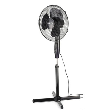 VENTILADOR DE PIE ILUMI IL-16 45 WATTS PEDESTAL 16" 3 VELOCIDADES NEGRO - 2