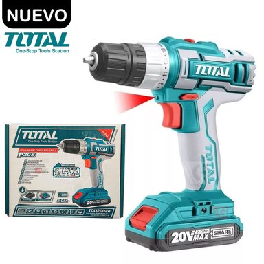 TALADRO TOTAL INALAMBRICO TDLI20024 LUZ INTEGRADA CARGADOR 20V