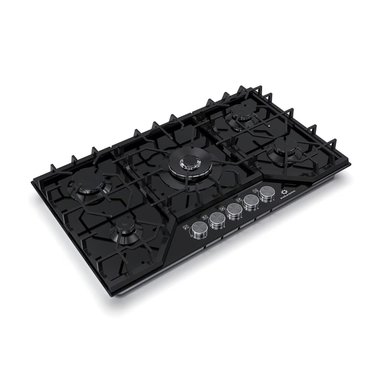 COCINA EMPOTRABLE A GAS INDURAMA 5 HORNILLAS ENCIMERA NEGRO EGASI-905CGNE - 2