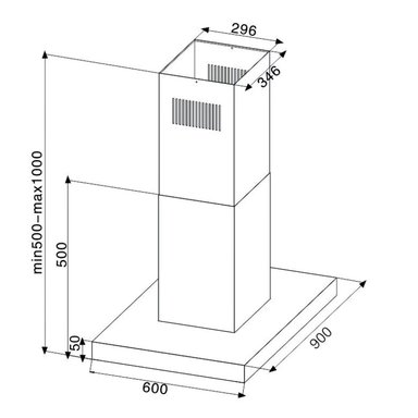 CAMPANA INDURAMA 90 CM EXTRACTORA CON PANEL TOUCH CEI-90CRTIS CROMA - 3
